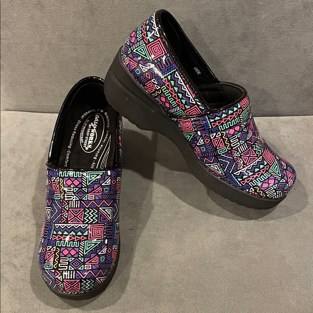 Easy Works Easy Street Lead Slip Resistant Clogs Women’s 8 WW Wide Nursing Shoes